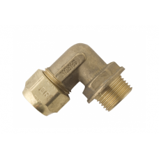 Spartan Male Elbow Flanged With Nut 20mm Brass DR - EMFD20